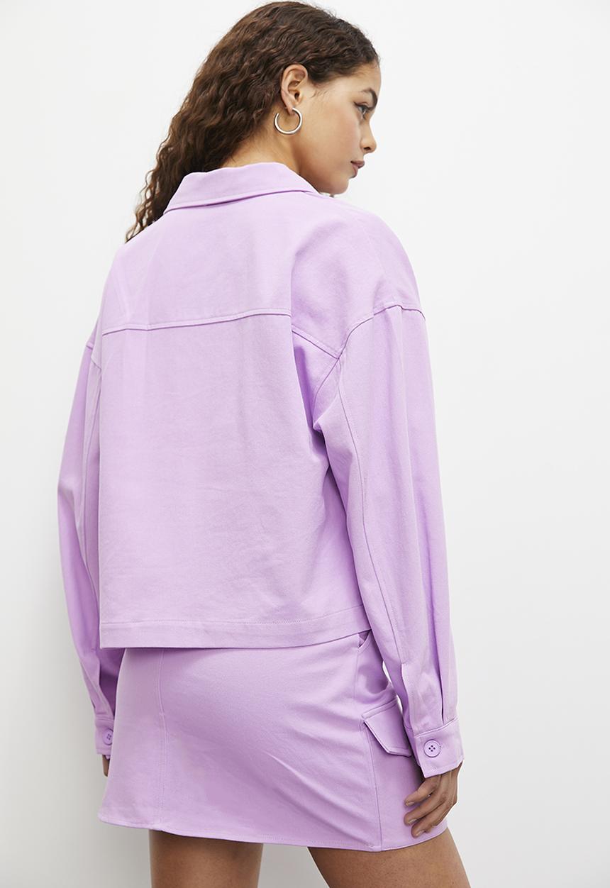 Blake - Cropped shacket - lilac