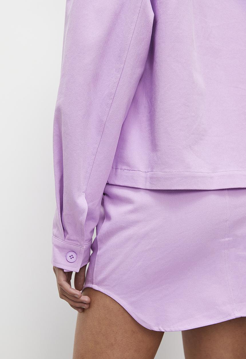 Blake - Cropped shacket - lilac