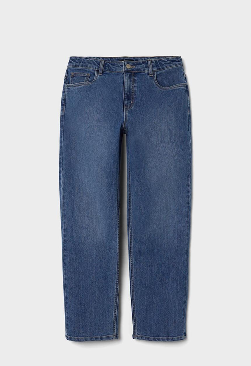 Name It - Nlmtris dnm dad straight pant - medium blue denim