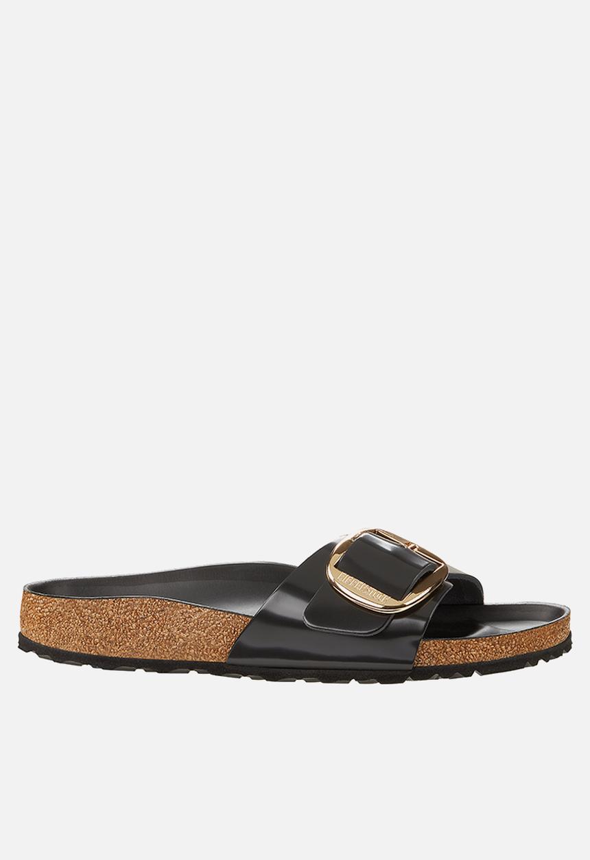 Birkenstock - Madrid high shine big buckle narrow - black