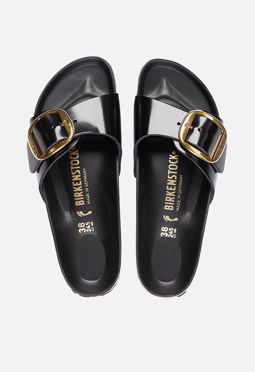 Birkenstock - Madrid high shine big buckle narrow - black
