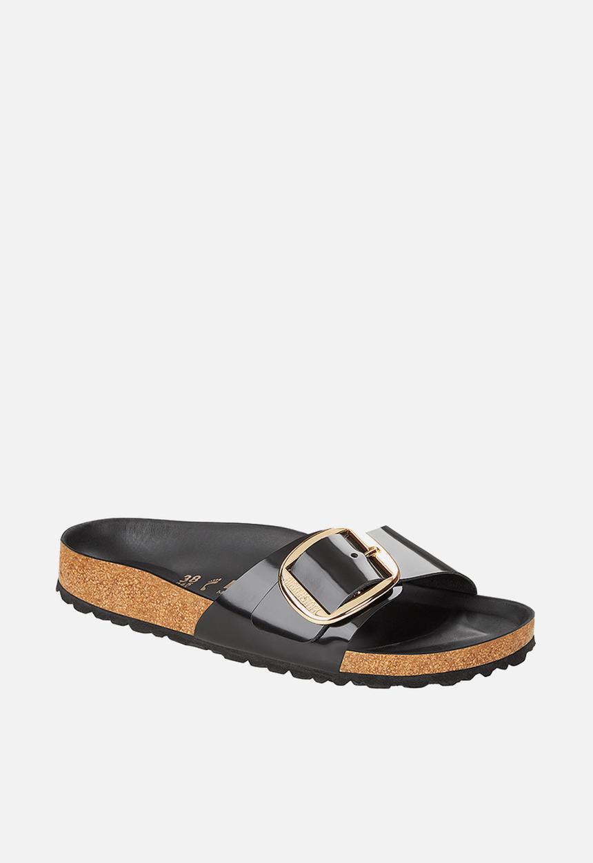 Birkenstock - Madrid high shine big buckle narrow - black