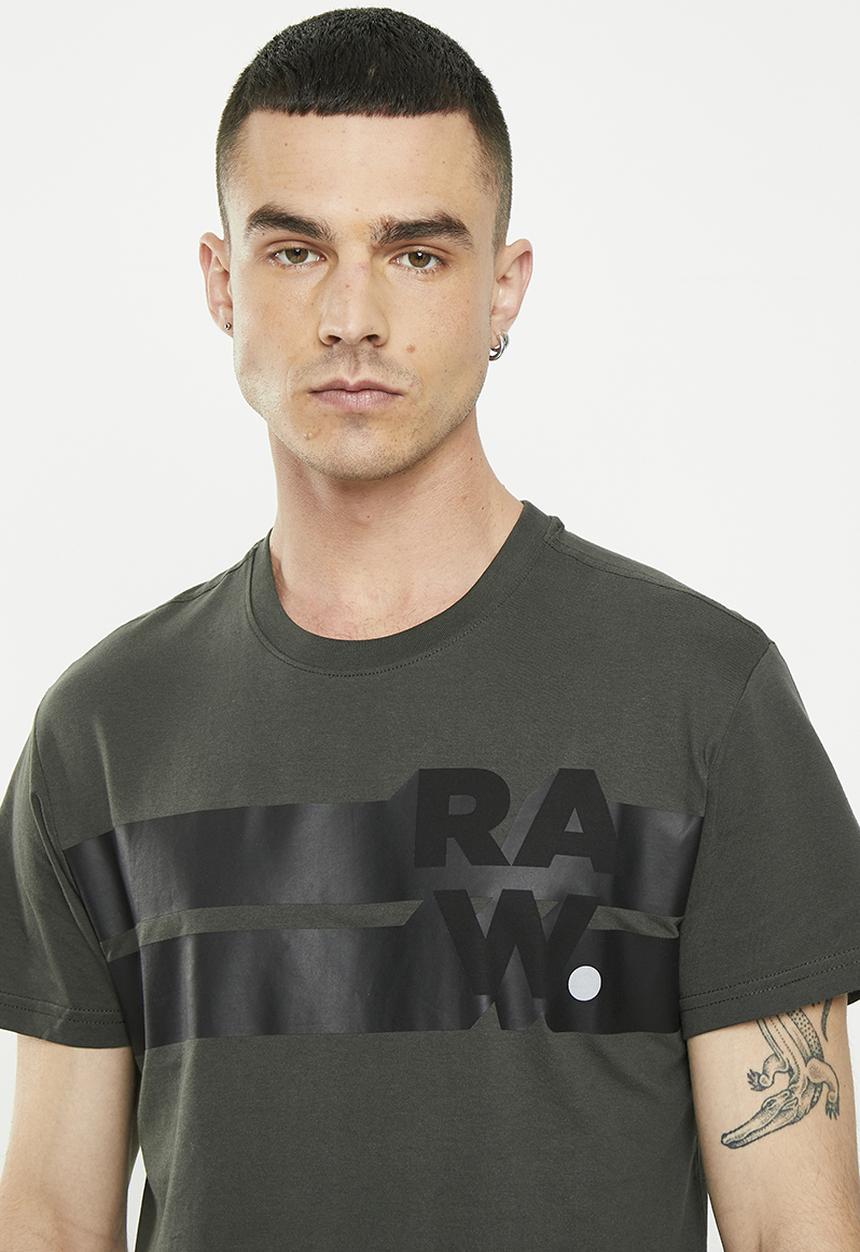 G-STAR - Raw. stripe graphic r t  short short - asfalt