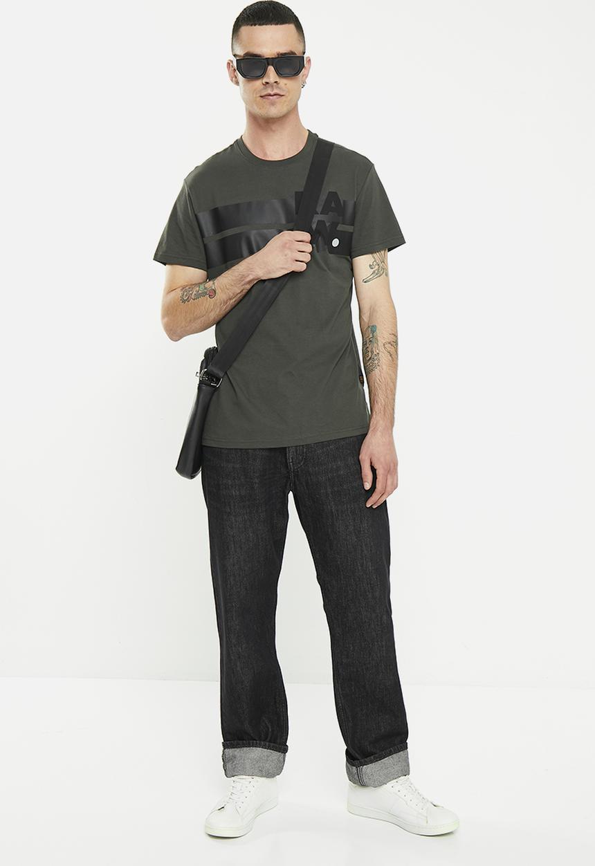 G-STAR - Raw. stripe graphic r t  short short - asfalt
