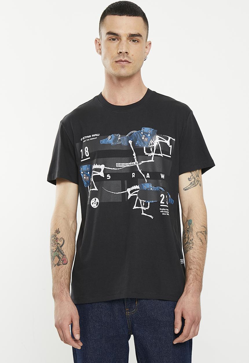 G-STAR - Running dog logo short sleeve - dk black