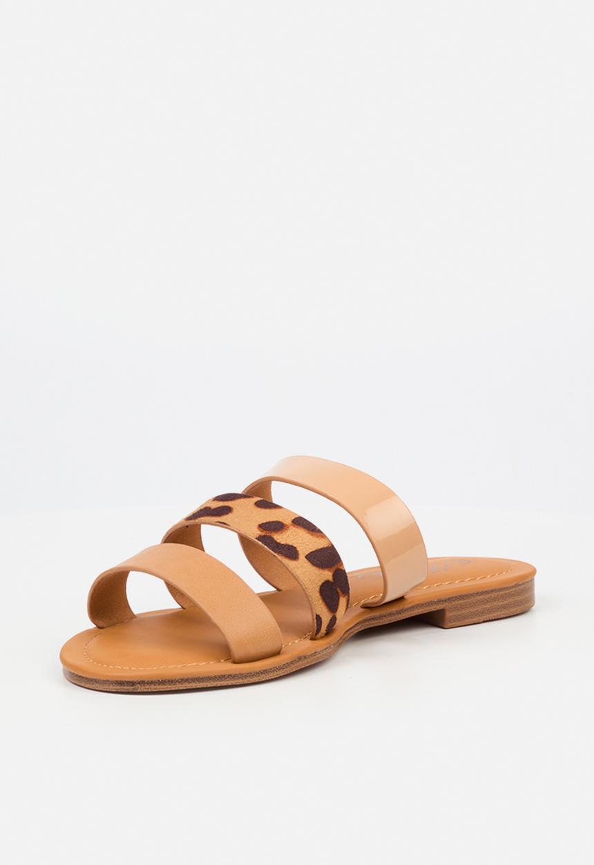 Miss Black - Siena 3 sandal - tan combo