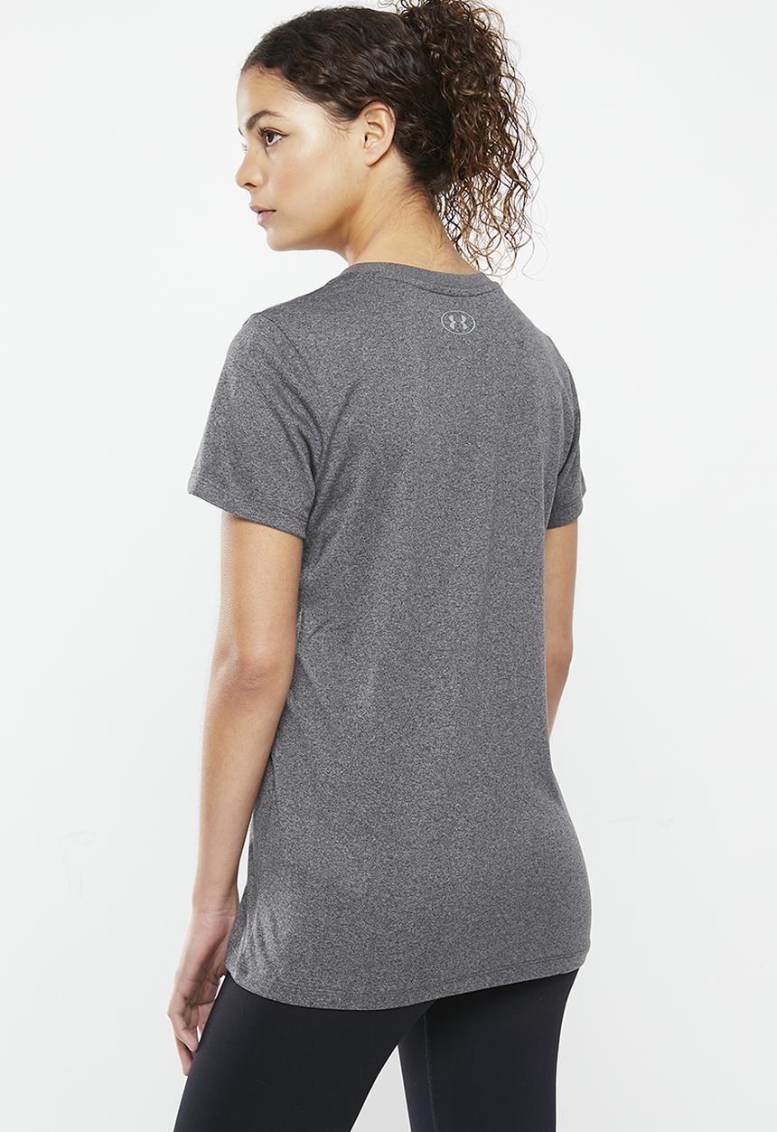 Under Armour - Tech ssv solid - carbon heather - metallic silver