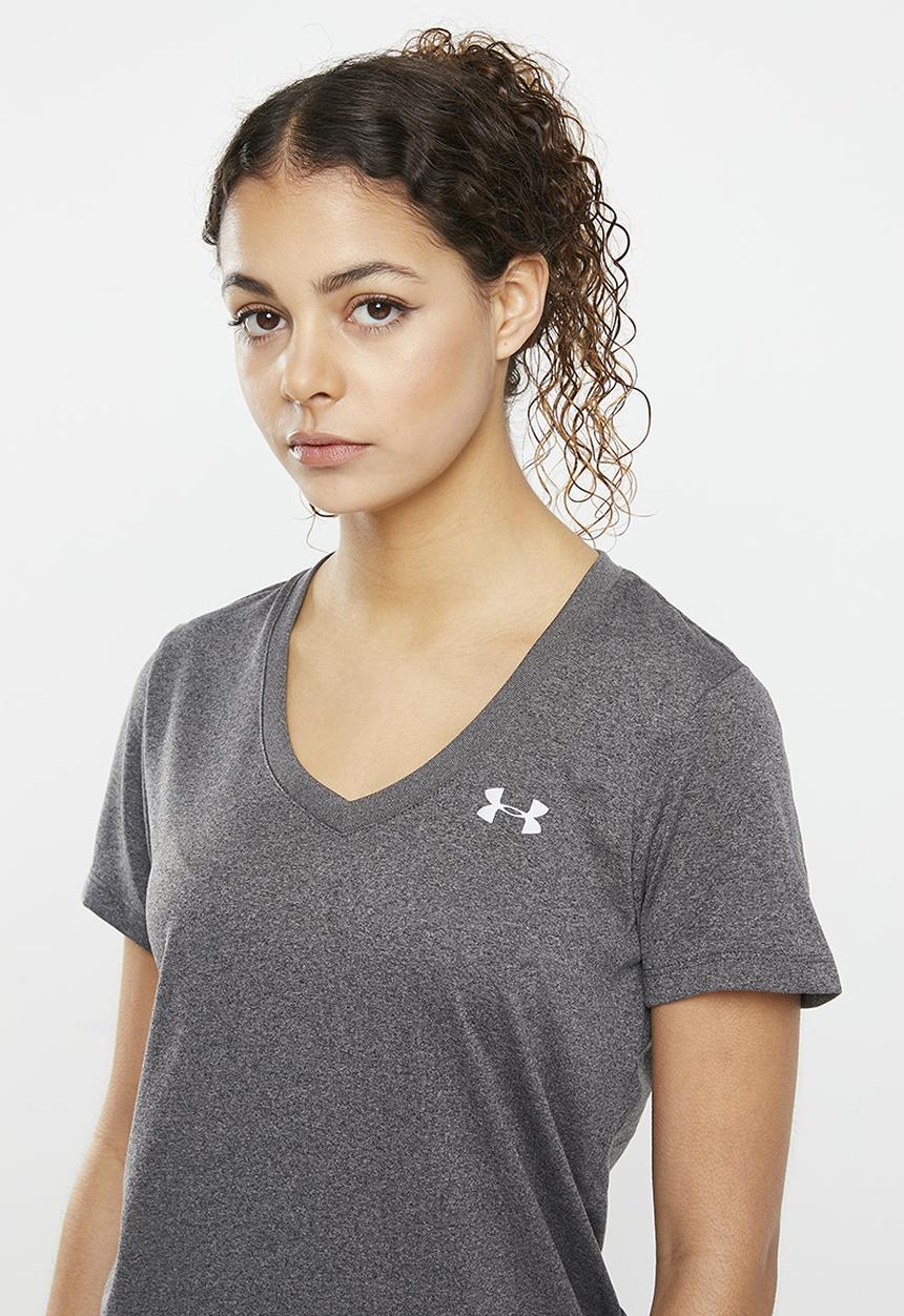 Under Armour - Tech ssv solid - carbon heather - metallic silver