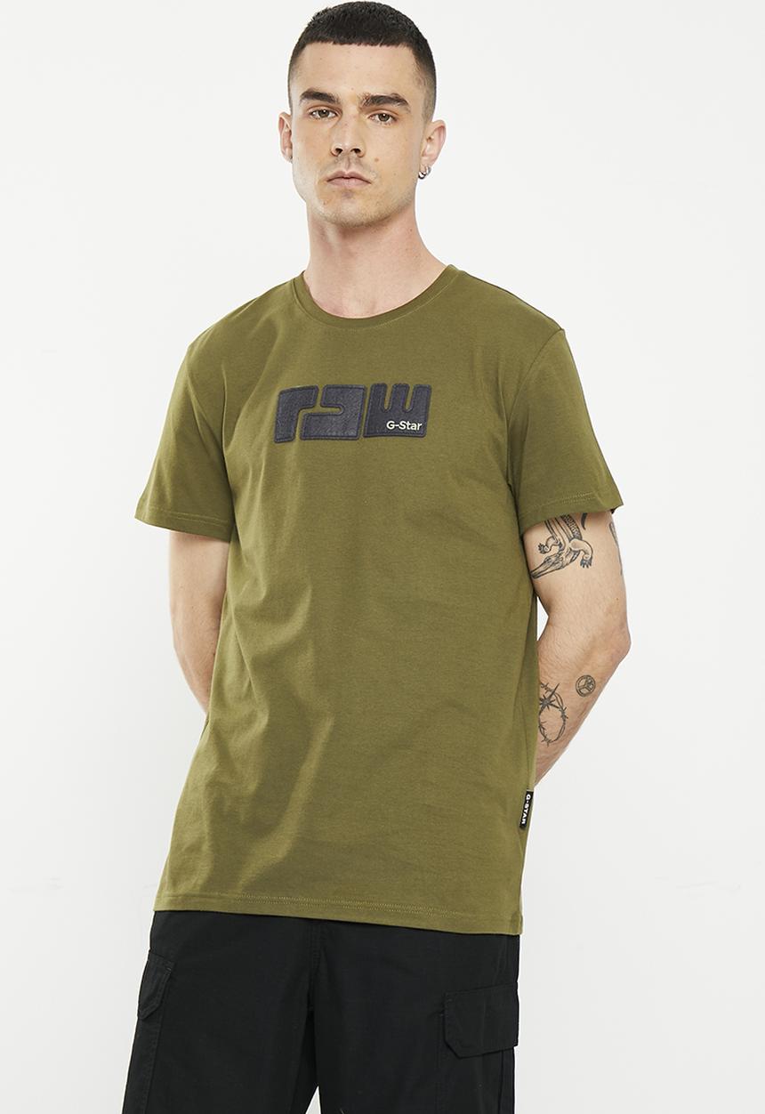 G-STAR - RAW. felt r t compact T-shirt - dark olive