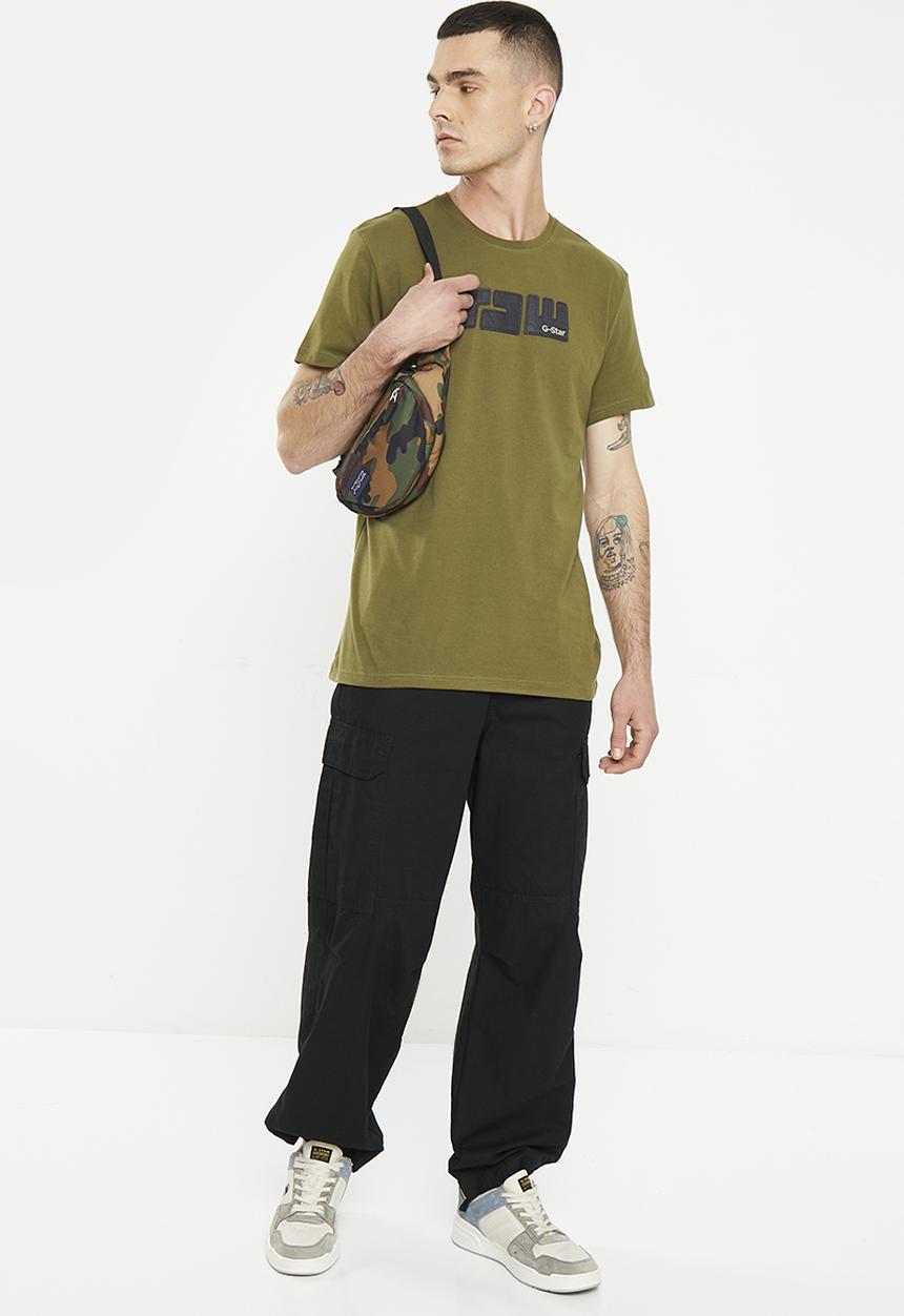G-STAR - RAW. felt r t compact T-shirt - dark olive