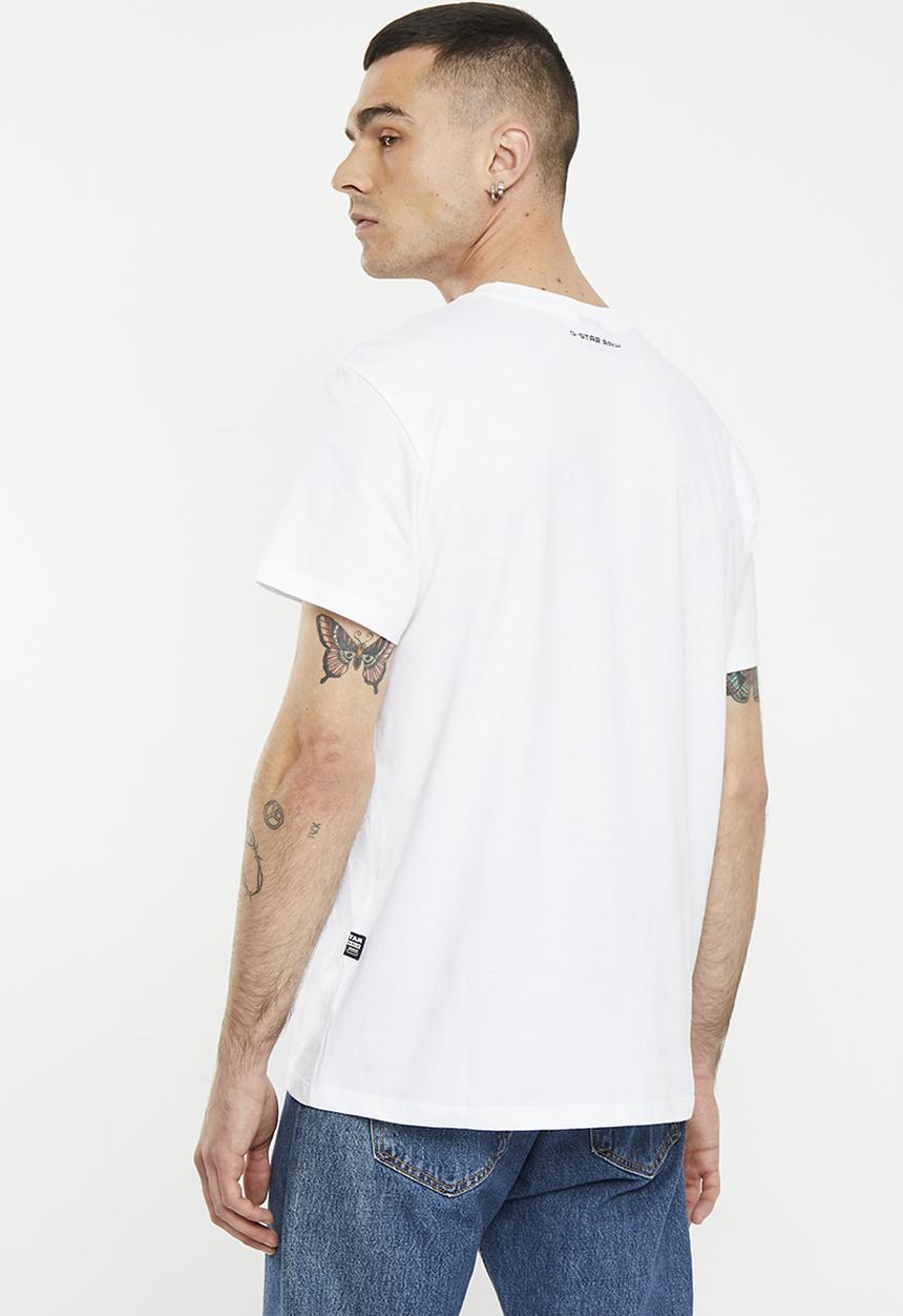 G-STAR - Running dog logo+ short sleeve - white