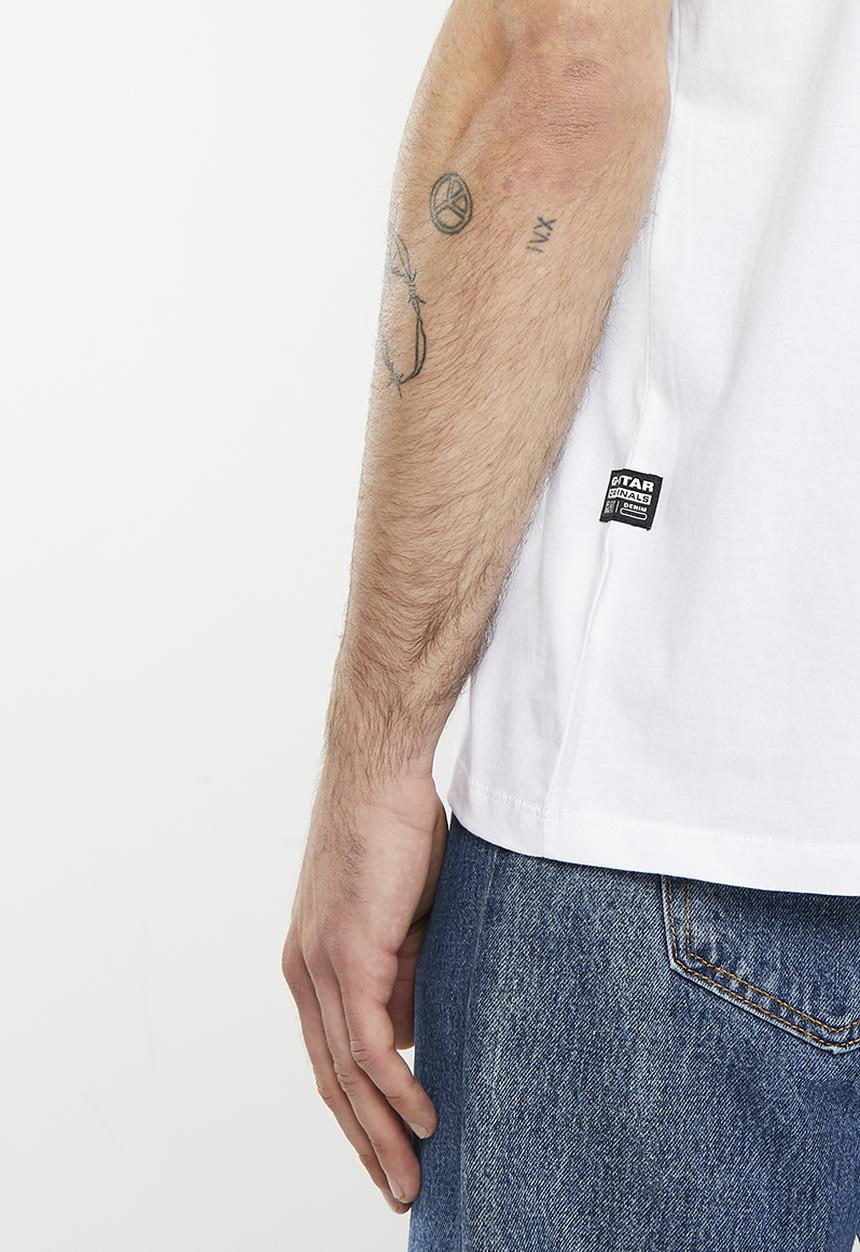 G-STAR - Running dog logo+ short sleeve - white