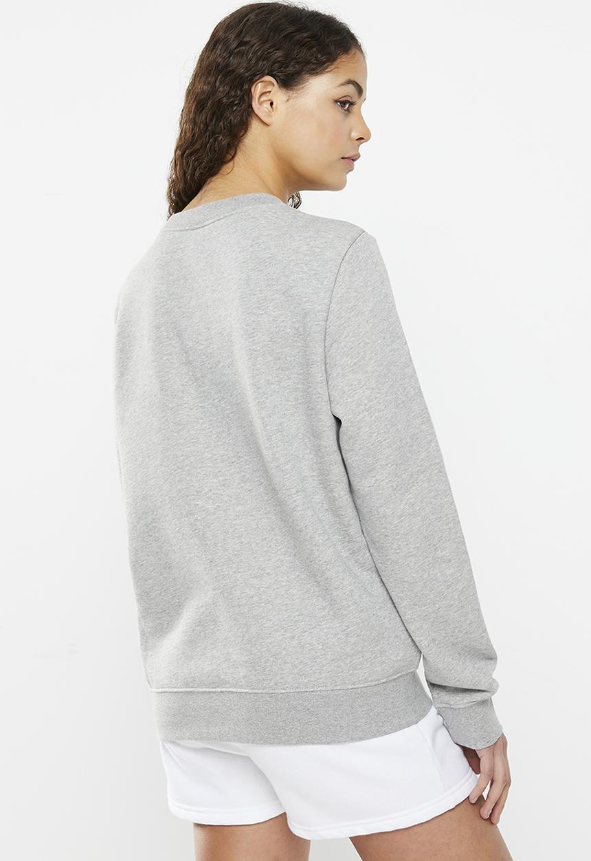 Nike - W nsw club flc crew std - grey & white 