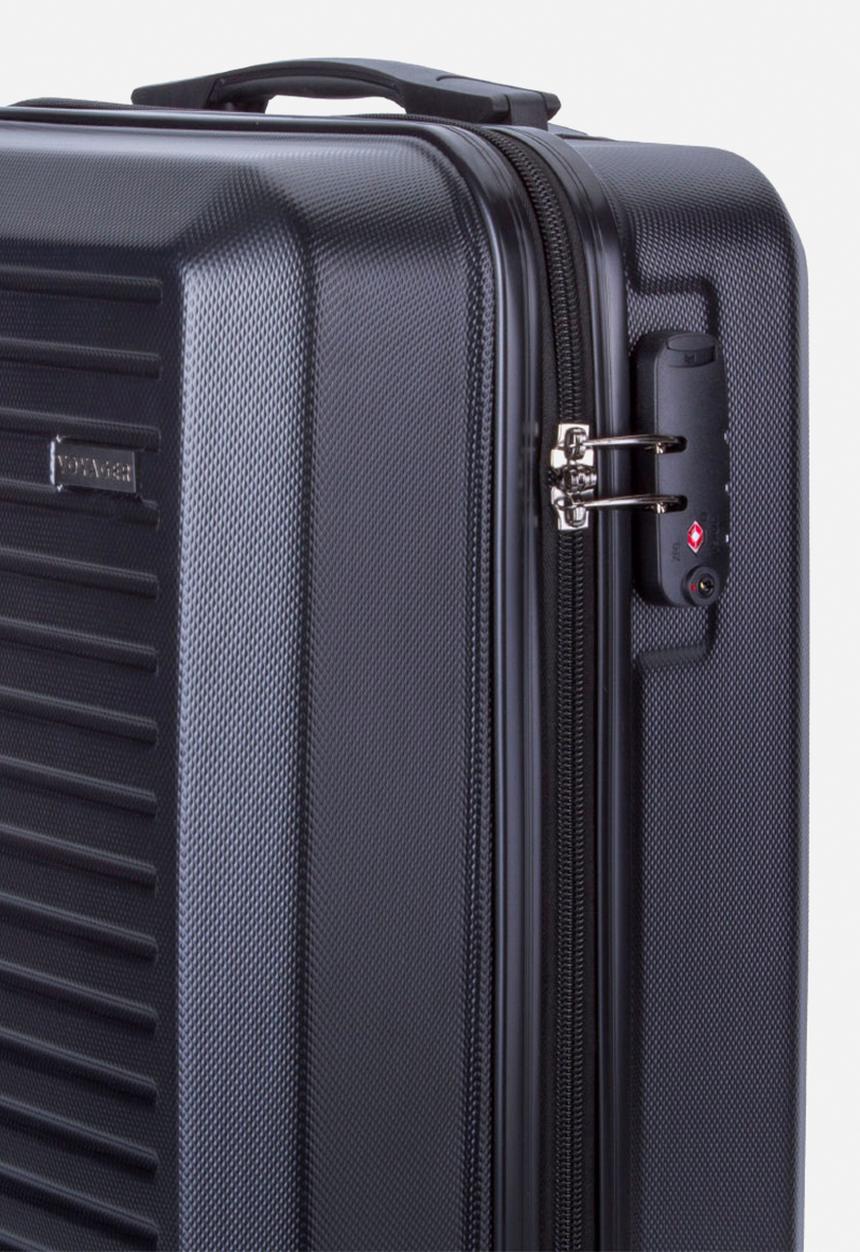 Voyager - Mahe 4 wheel carry on trolley case - black