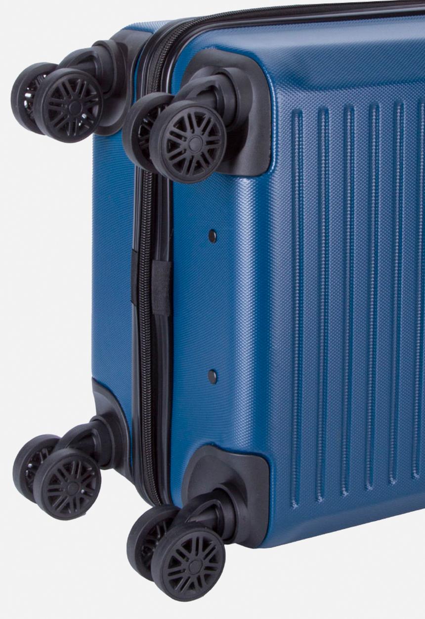 Voyager - Mahe 4 wheel carry on trolley case - navy blue