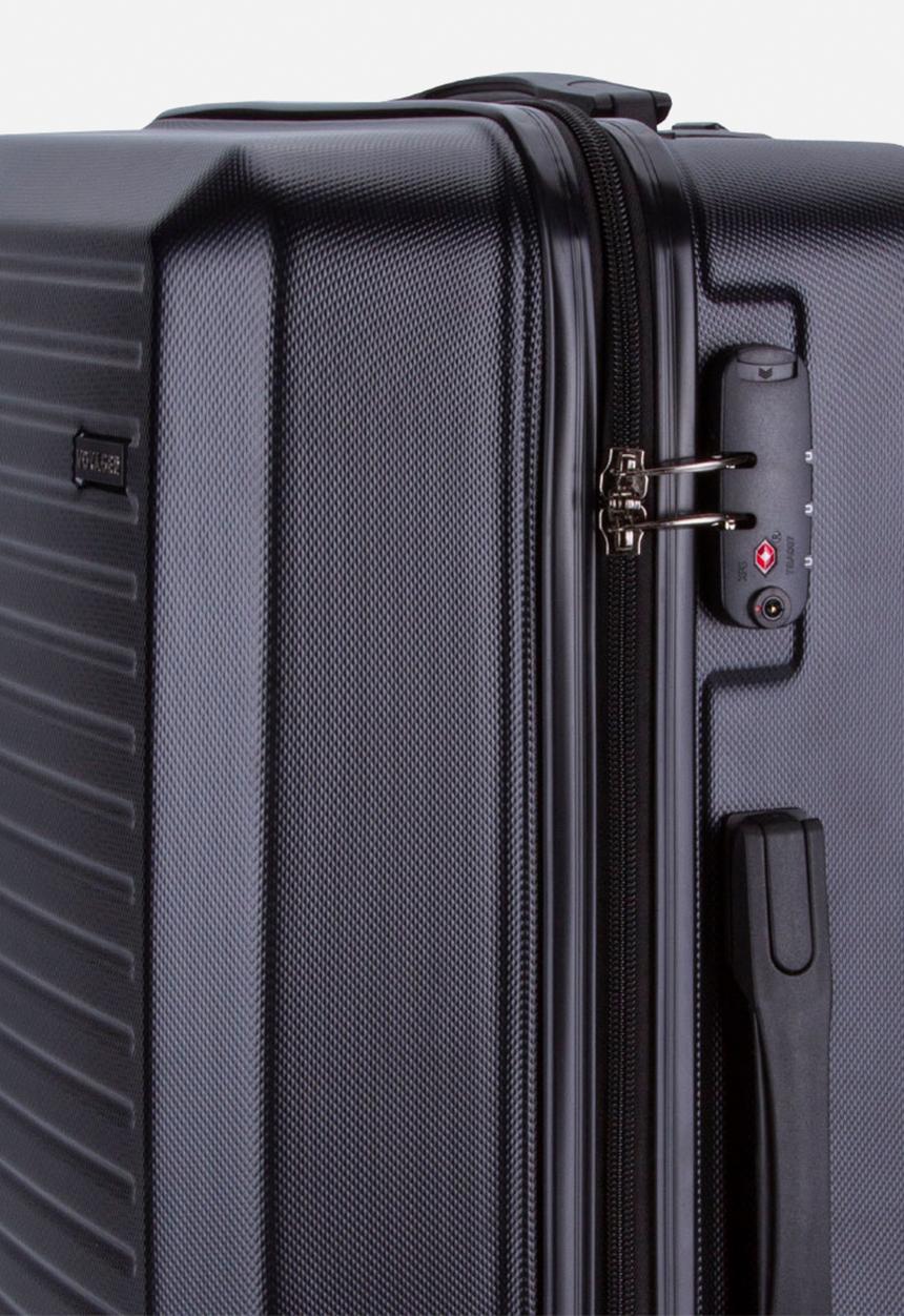Voyager - Mahe 4 wheel trolley case - black
