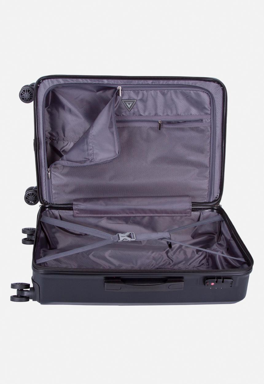 Voyager - Mahe 4 wheel trolley case - black