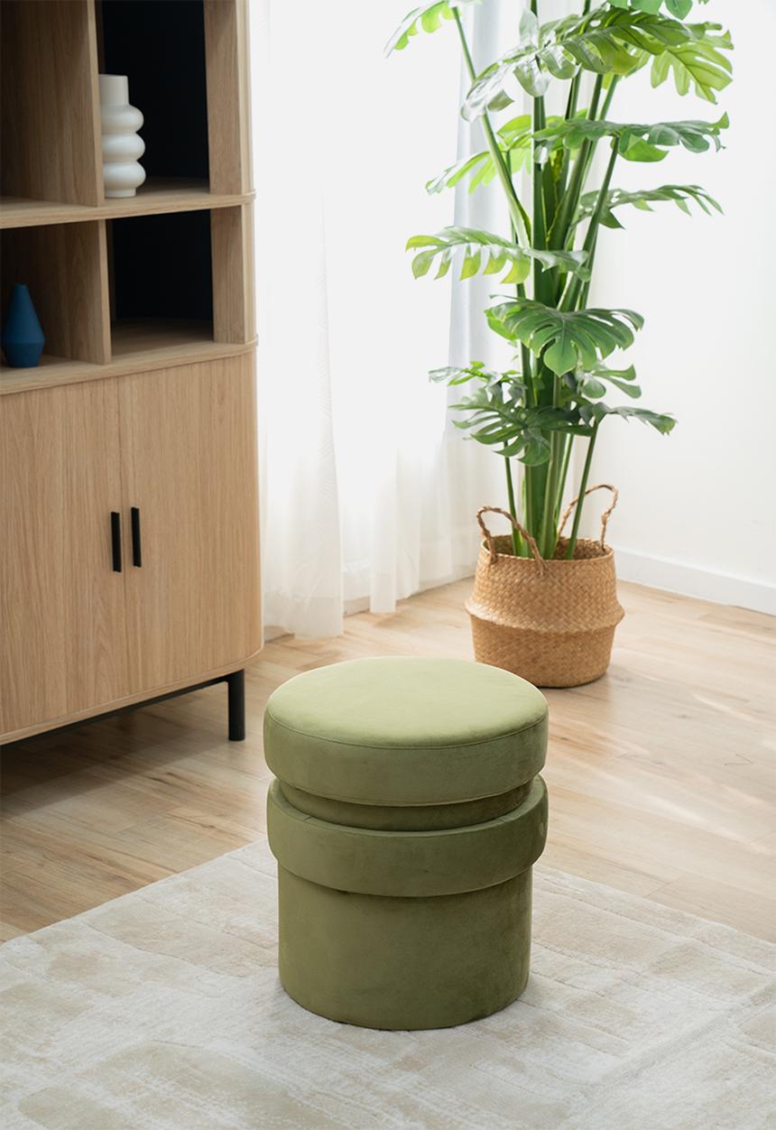 Sixth Floor - Odin ottoman - moss green