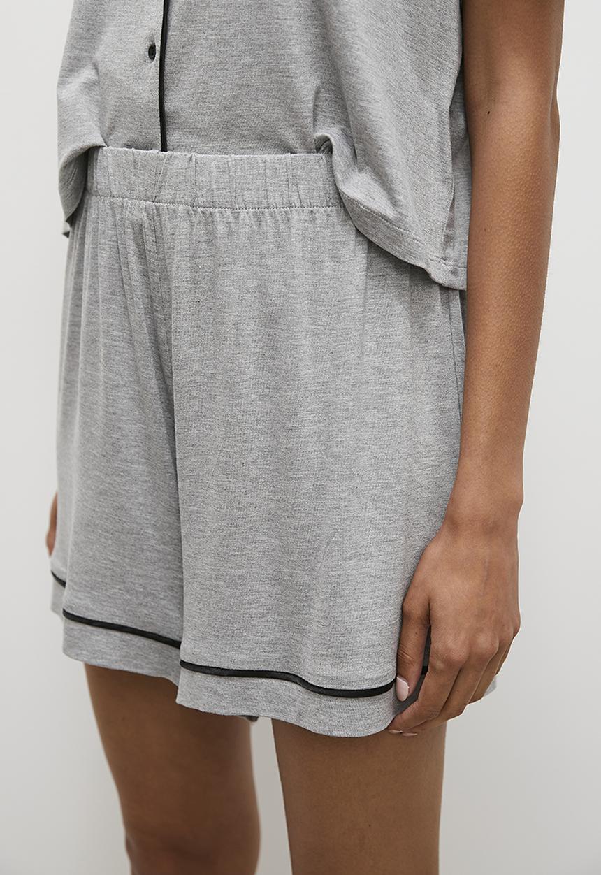 Superbalist - Soft knit piping set - grey mel with black piping