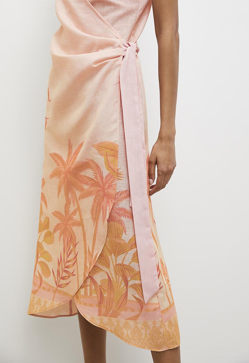 Superbalist - Strappy wrap midi dress - tropical