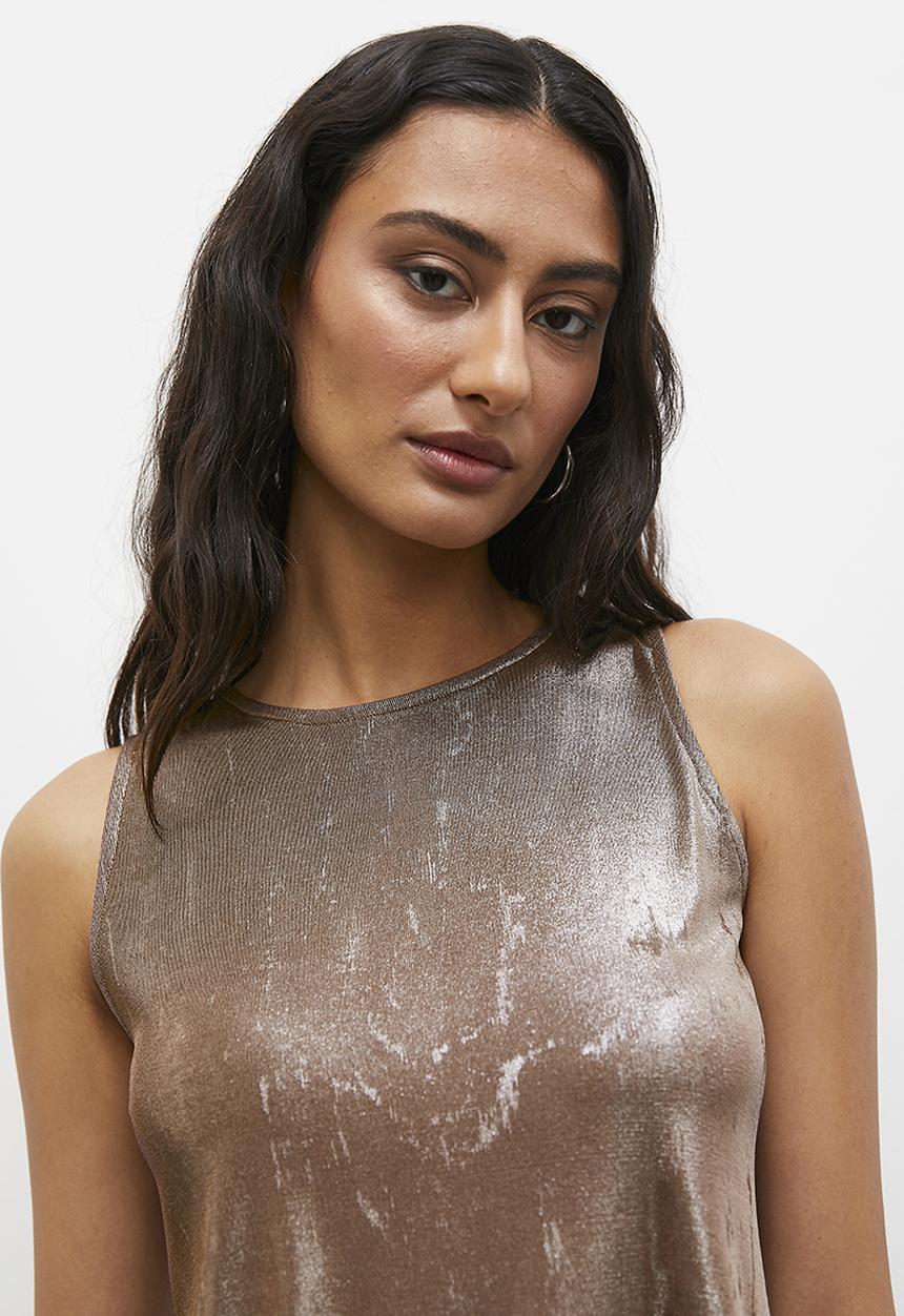 Superbalist - Metalic vest - brown 
