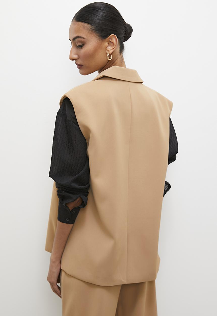 Superbalist - Sleeveless blazer - camel