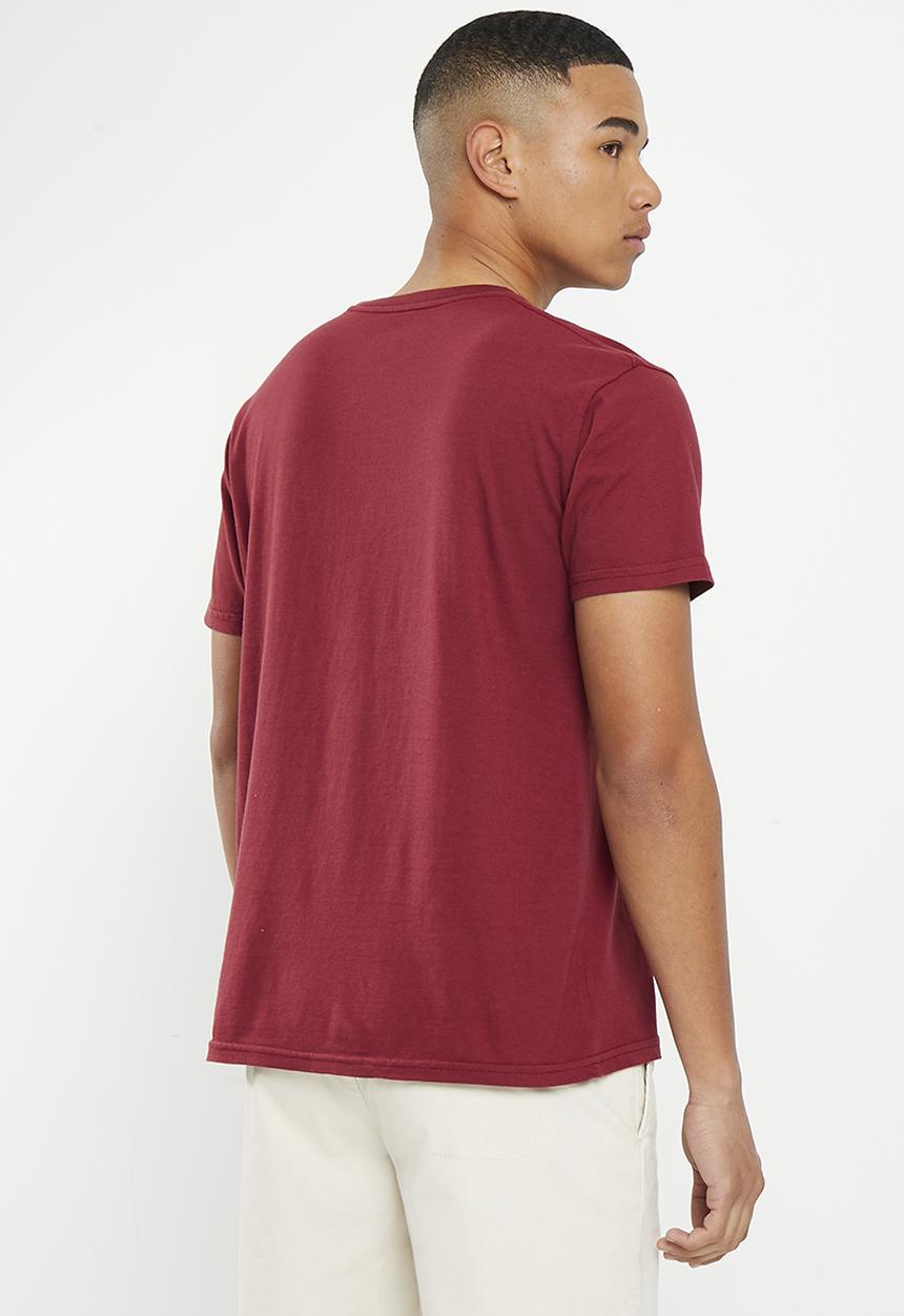 Quiksilver - Circled script front short sleeve - burgundy 