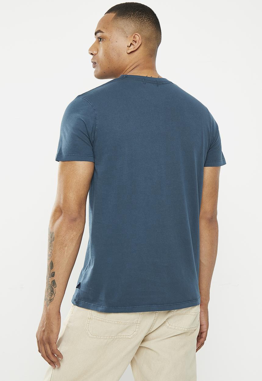 Superdry. - Vintage copper label tee - blue bottle