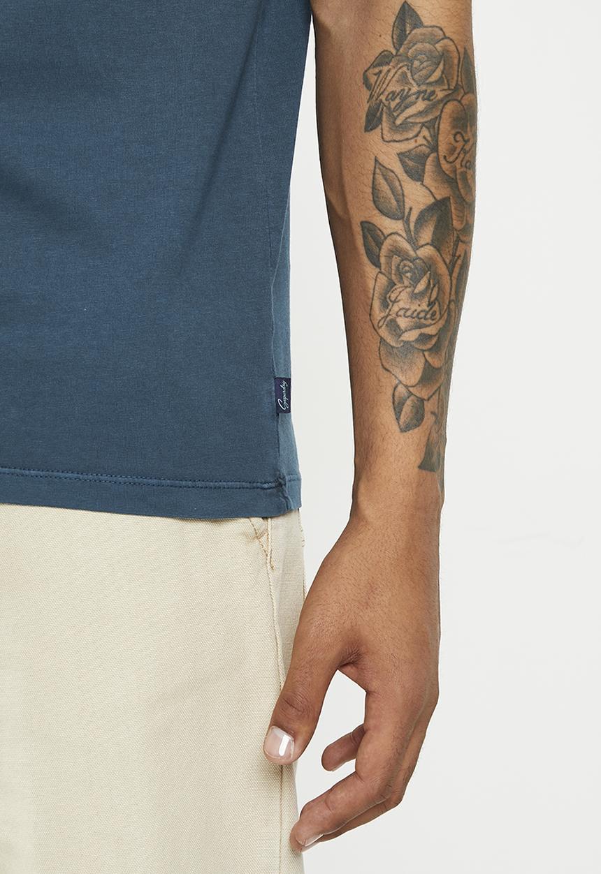 Superdry. - Vintage copper label tee - blue bottle