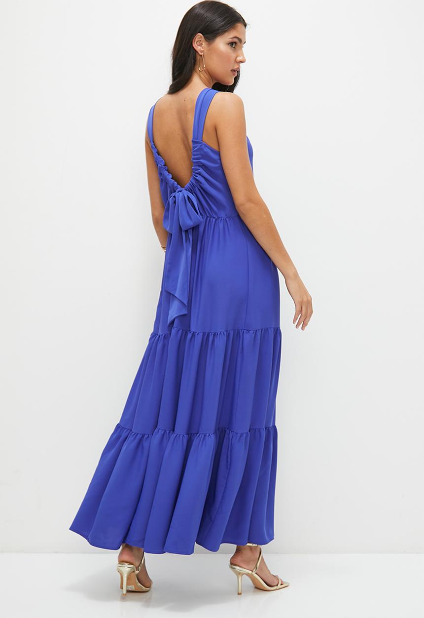 MILLA - Tiered statement maxi with bow detail - bluing