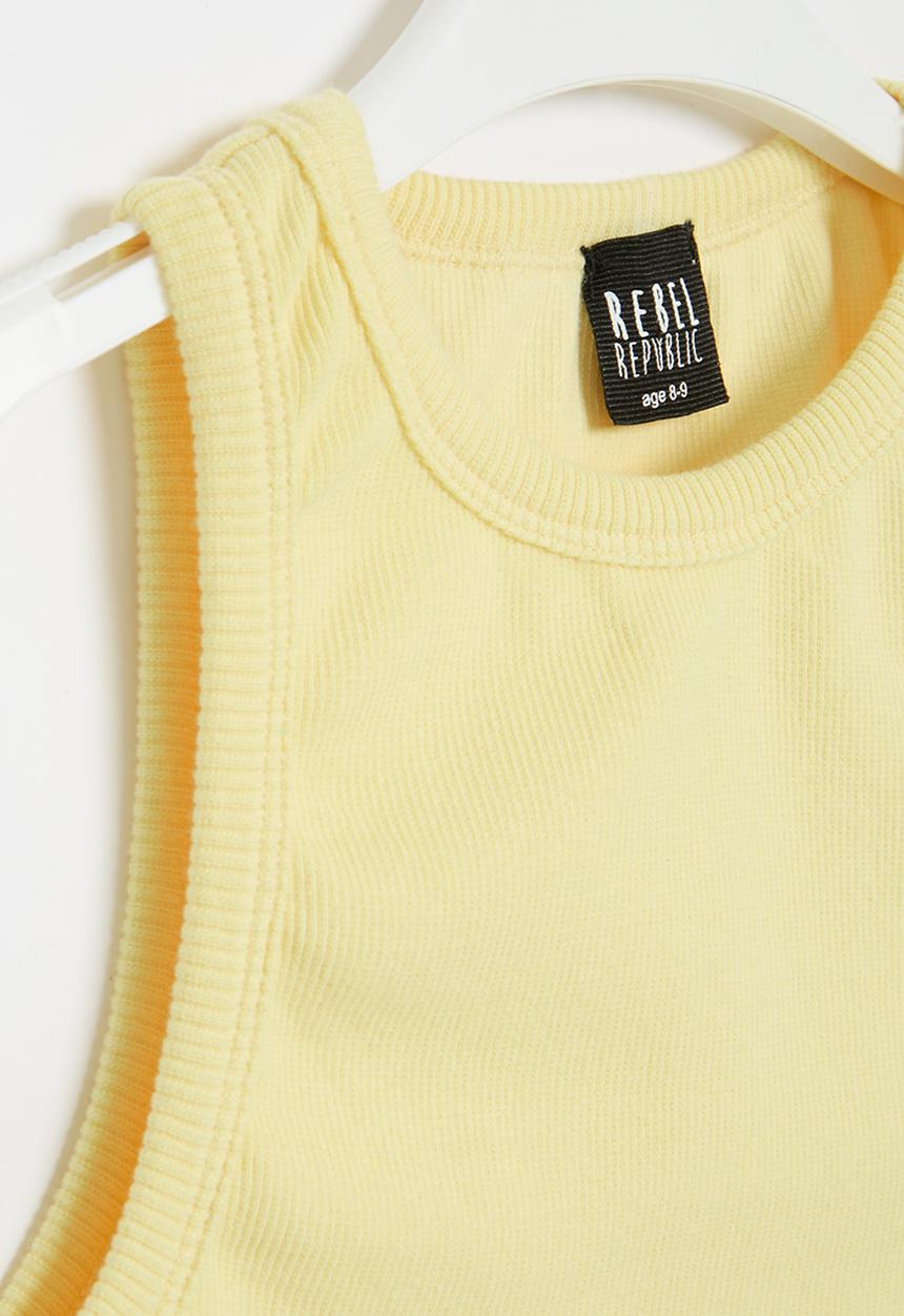 Rebel Republic - Ribbed tank - yellow