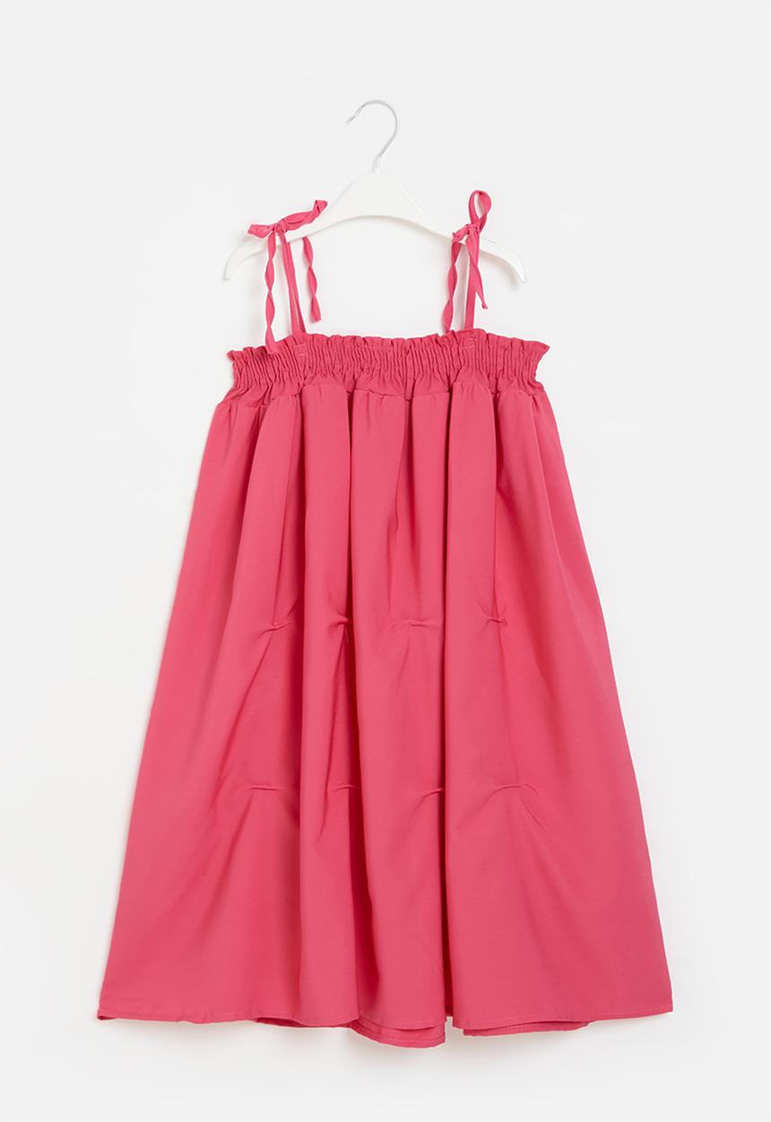 Pop Candy - Girls tie strap dress - pink