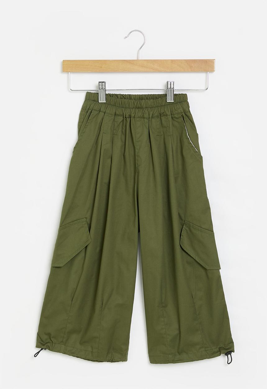 Pop Candy - Drawstring cuff pants - green