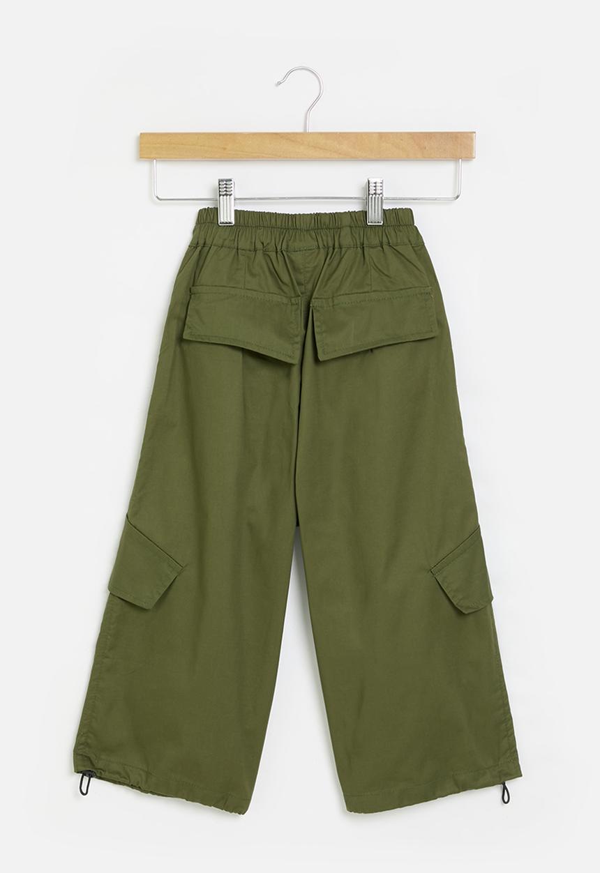 Pop Candy - Drawstring cuff pants - green