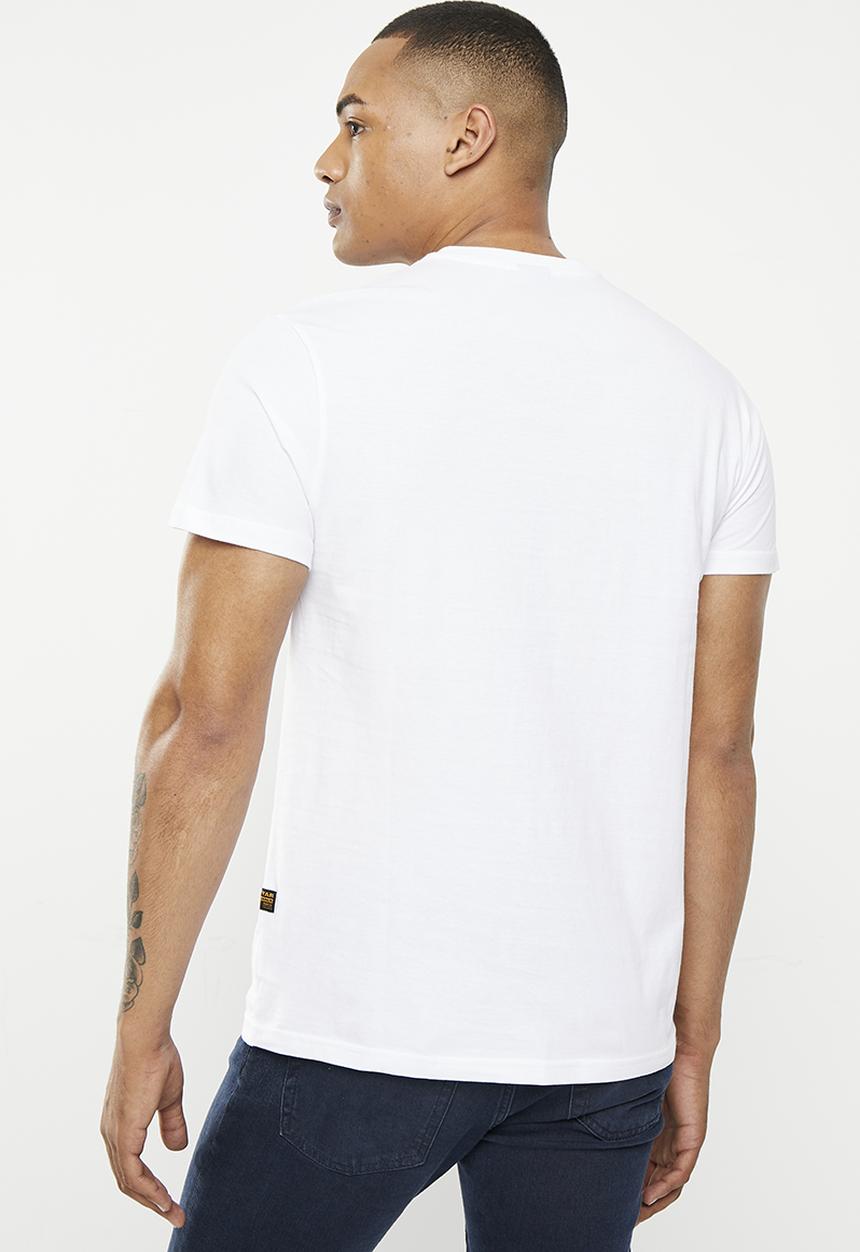 G-STAR - Raw stripe graphic R T short sleeve  - white