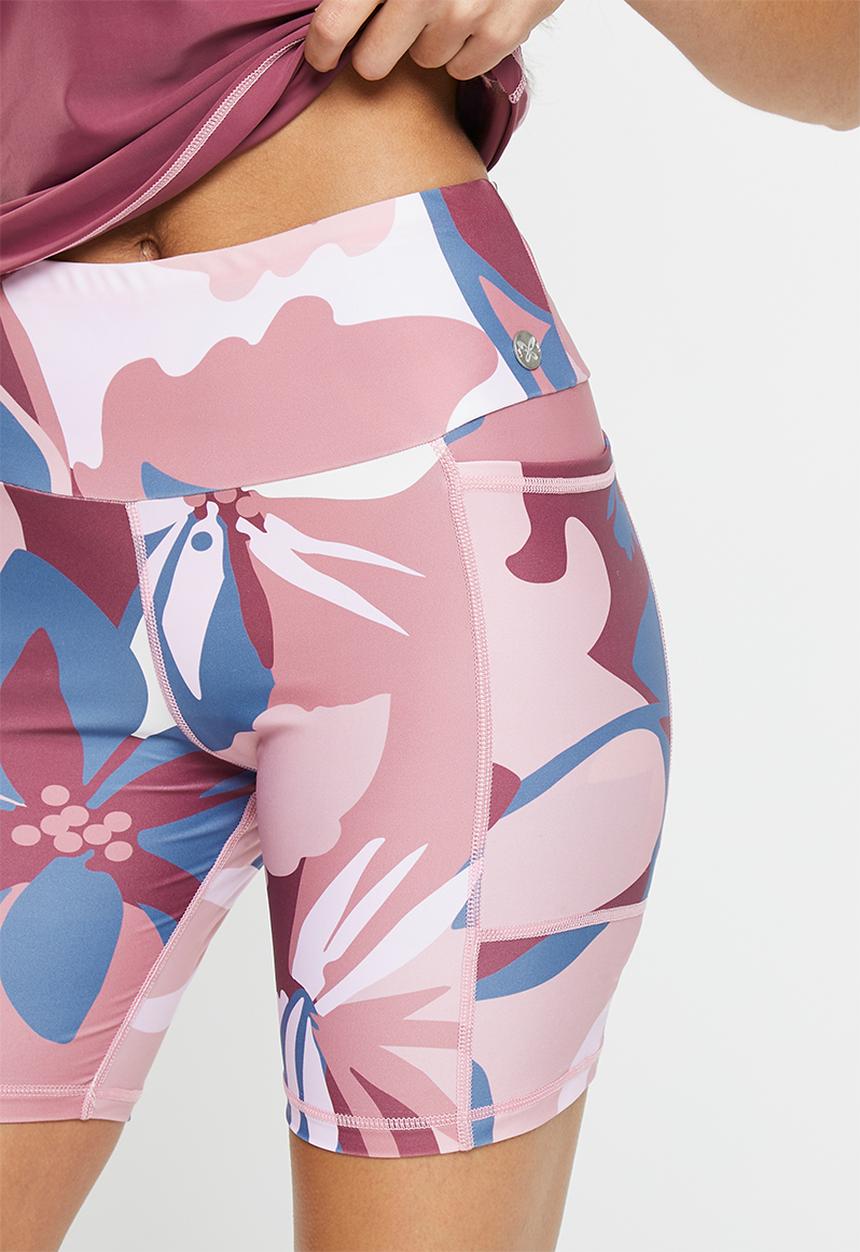 Lizzy - Amitola elasticated cycle legging - Pink Abstract Floral