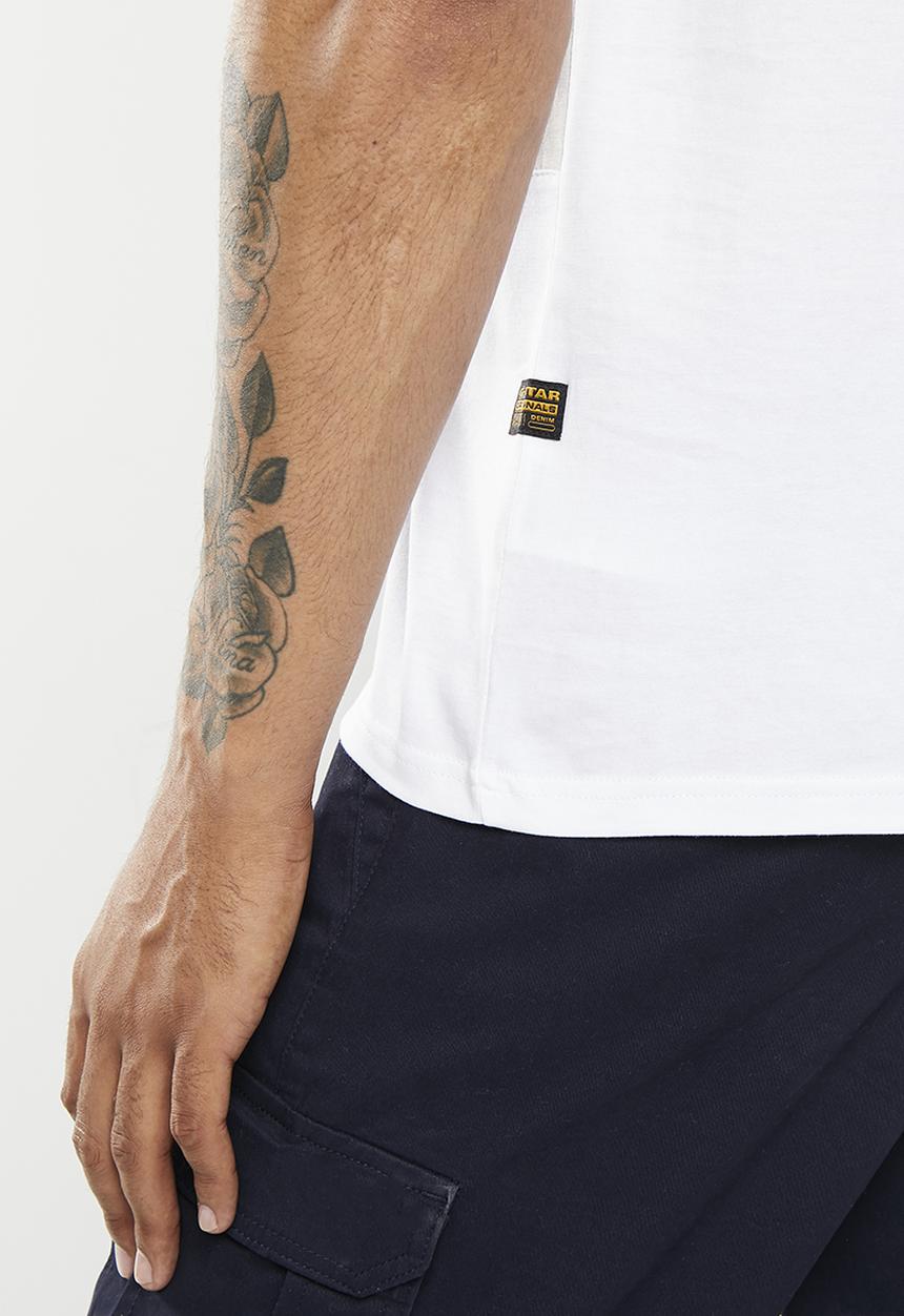 G-STAR - One cut and sewn gr r t short sleeve - white