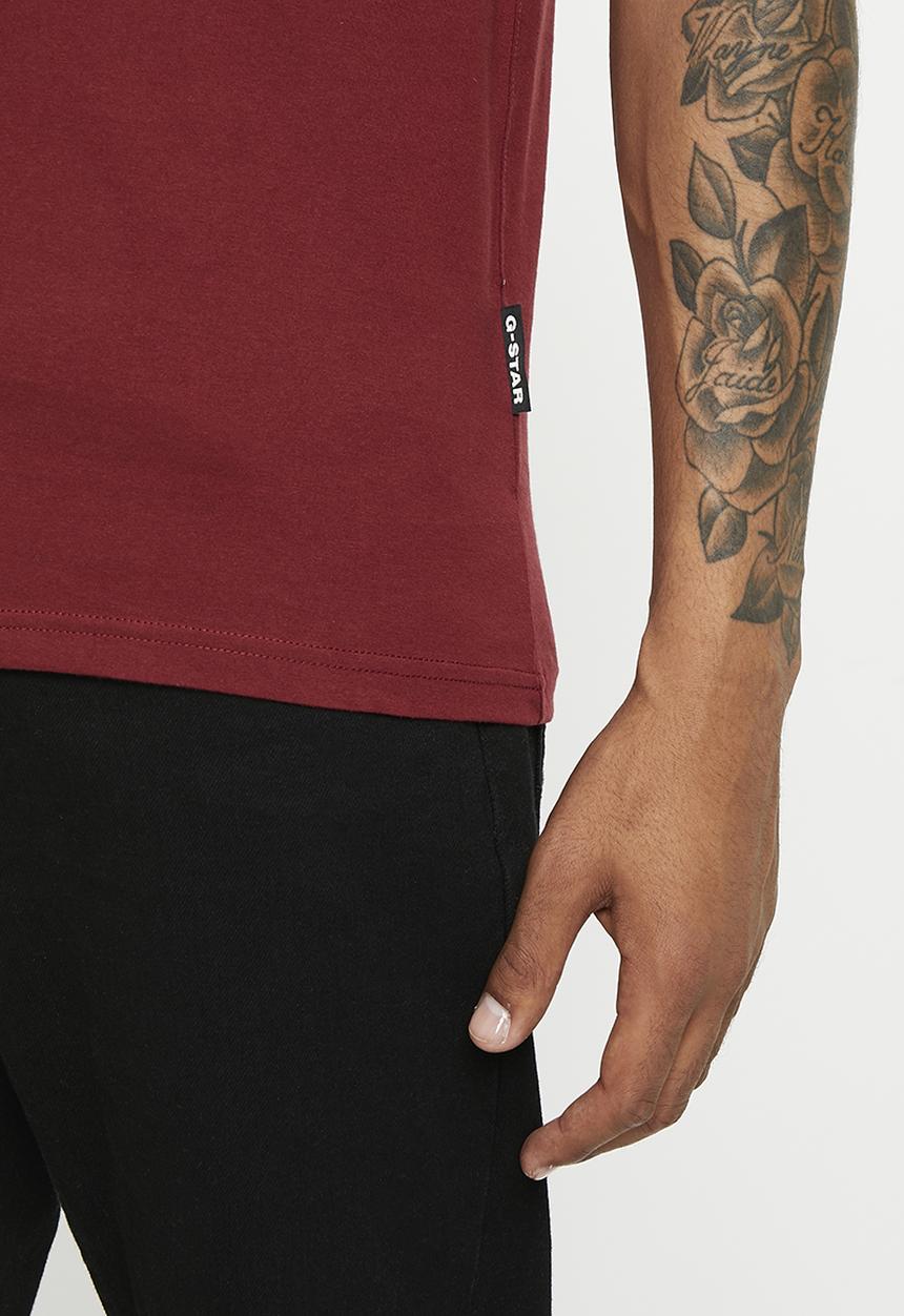 G-STAR - Graphic 13 slim r t short sleeve  - dk burned red