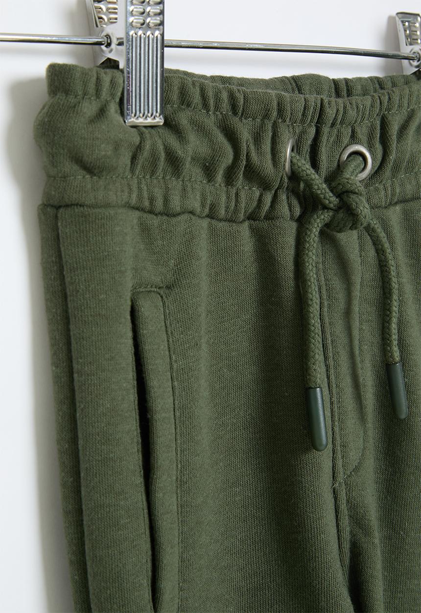 MINOTI - boys basic emb fleece jogpant - khaki