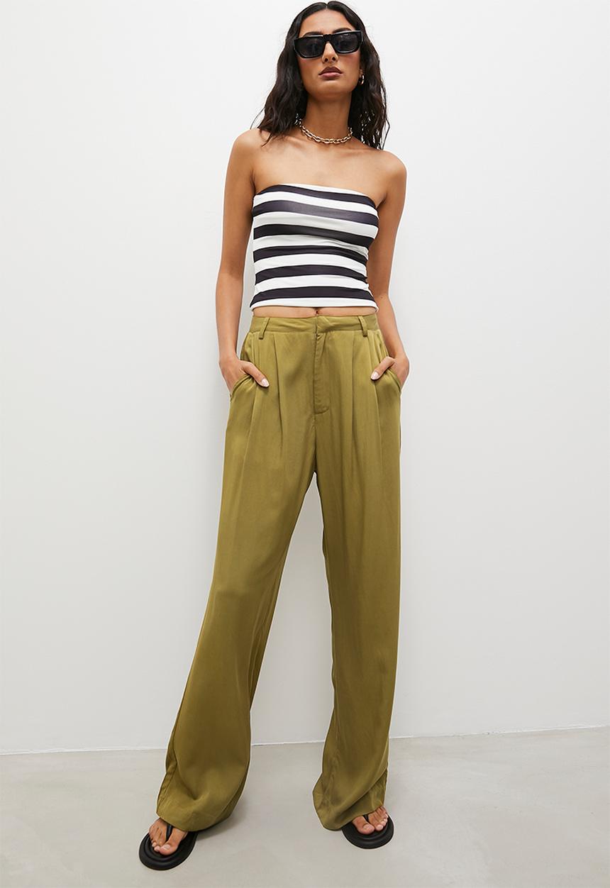 Superbalist - Fluid wide leg - green