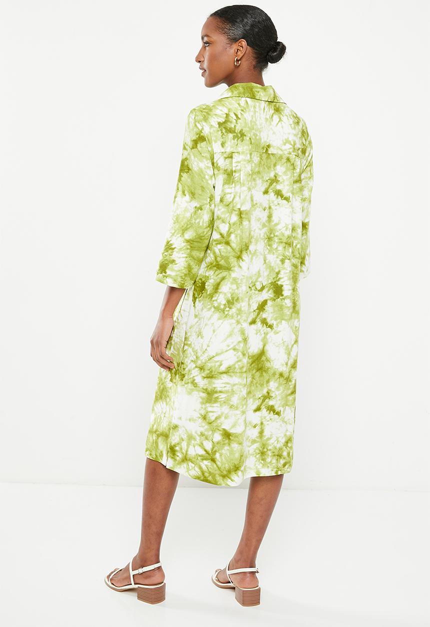 AMANDA LAIRD CHERRY - Bassonia - chartreuse  & white tie dye
