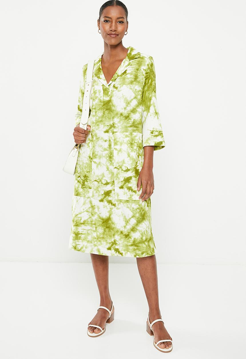 AMANDA LAIRD CHERRY - Bassonia - chartreuse  & white tie dye