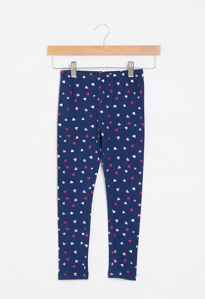 MINOTI - Girls basic aop leggings - navy