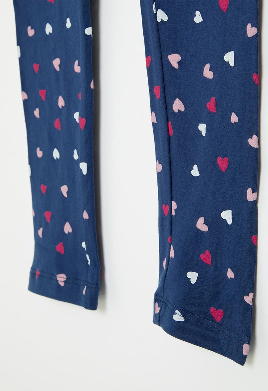 MINOTI - Girls basic aop leggings - navy
