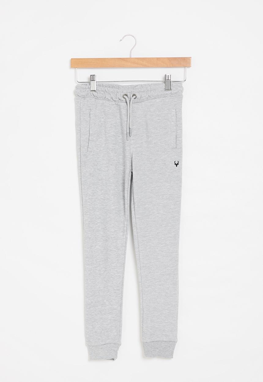 MINOTI - Boys basic emb fleece jogpant - grey marle