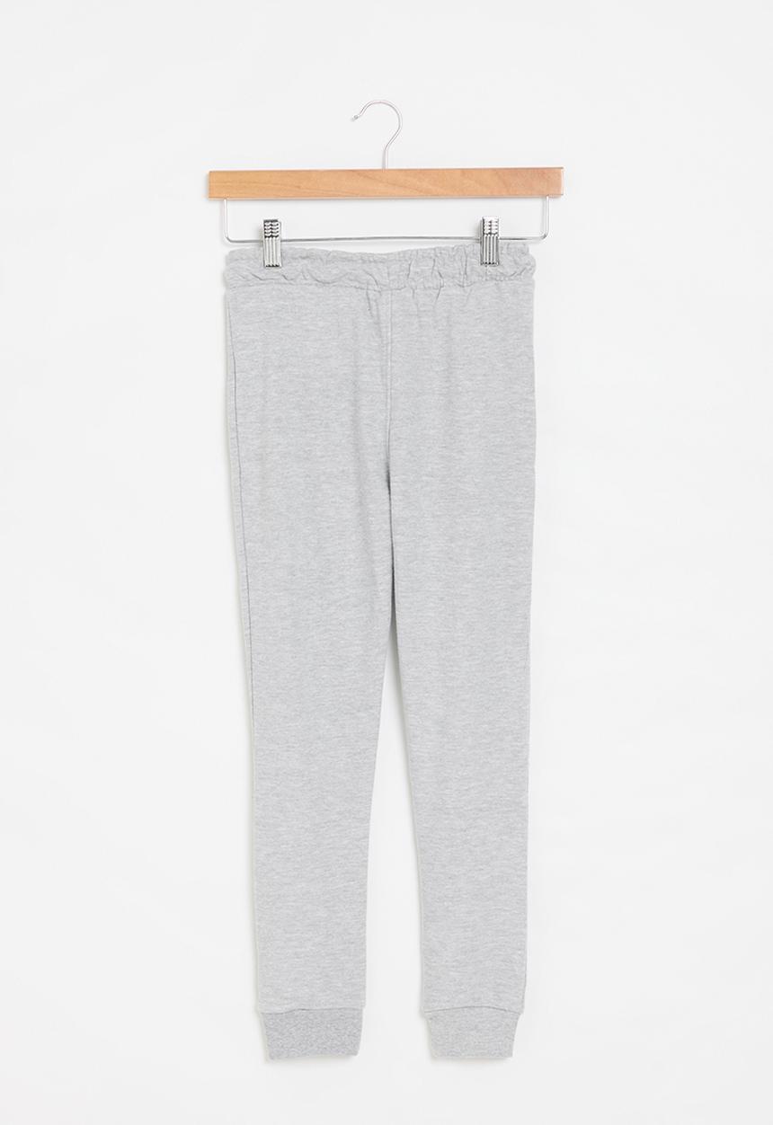 MINOTI - Boys basic emb fleece jogpant - grey marle