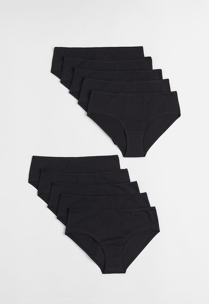 H&M - 10-Pack hipster briefs - black
