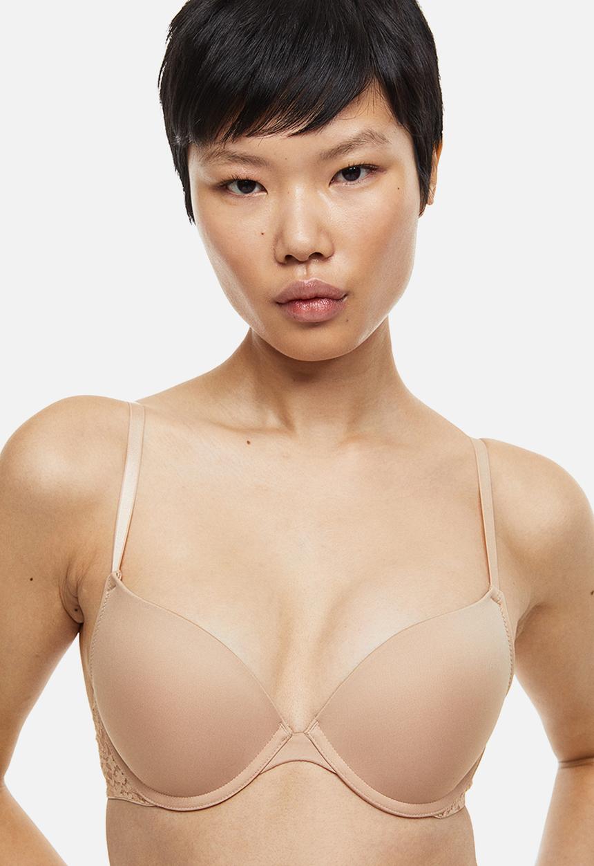 H&M - 2-Pack push-up bras - beige & black 