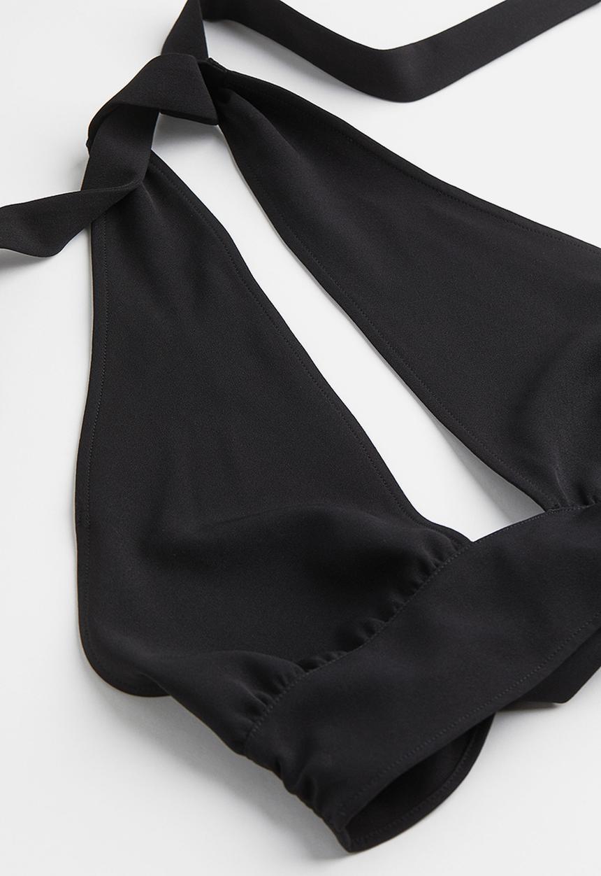 H&M - Halterneck crop top - black