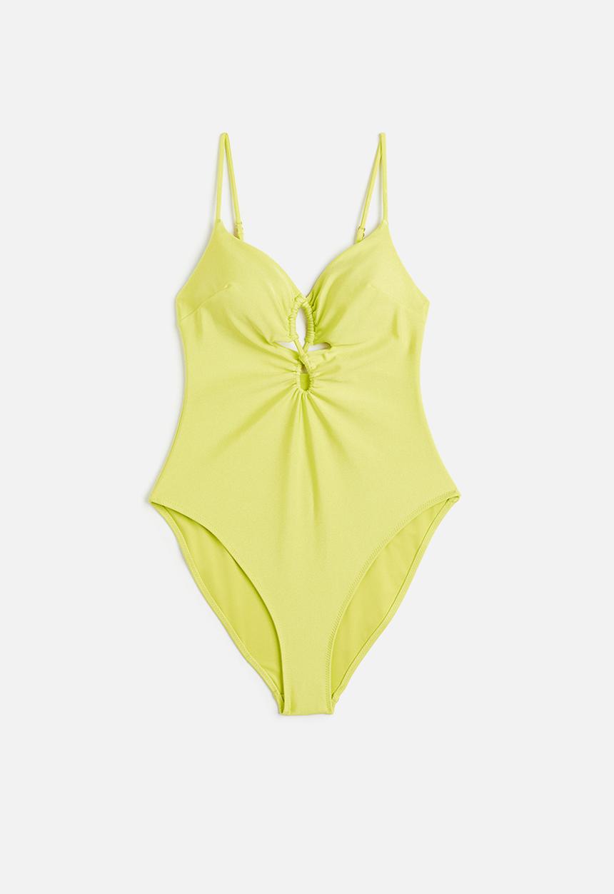 H&M - High leg swimsuit - yellow